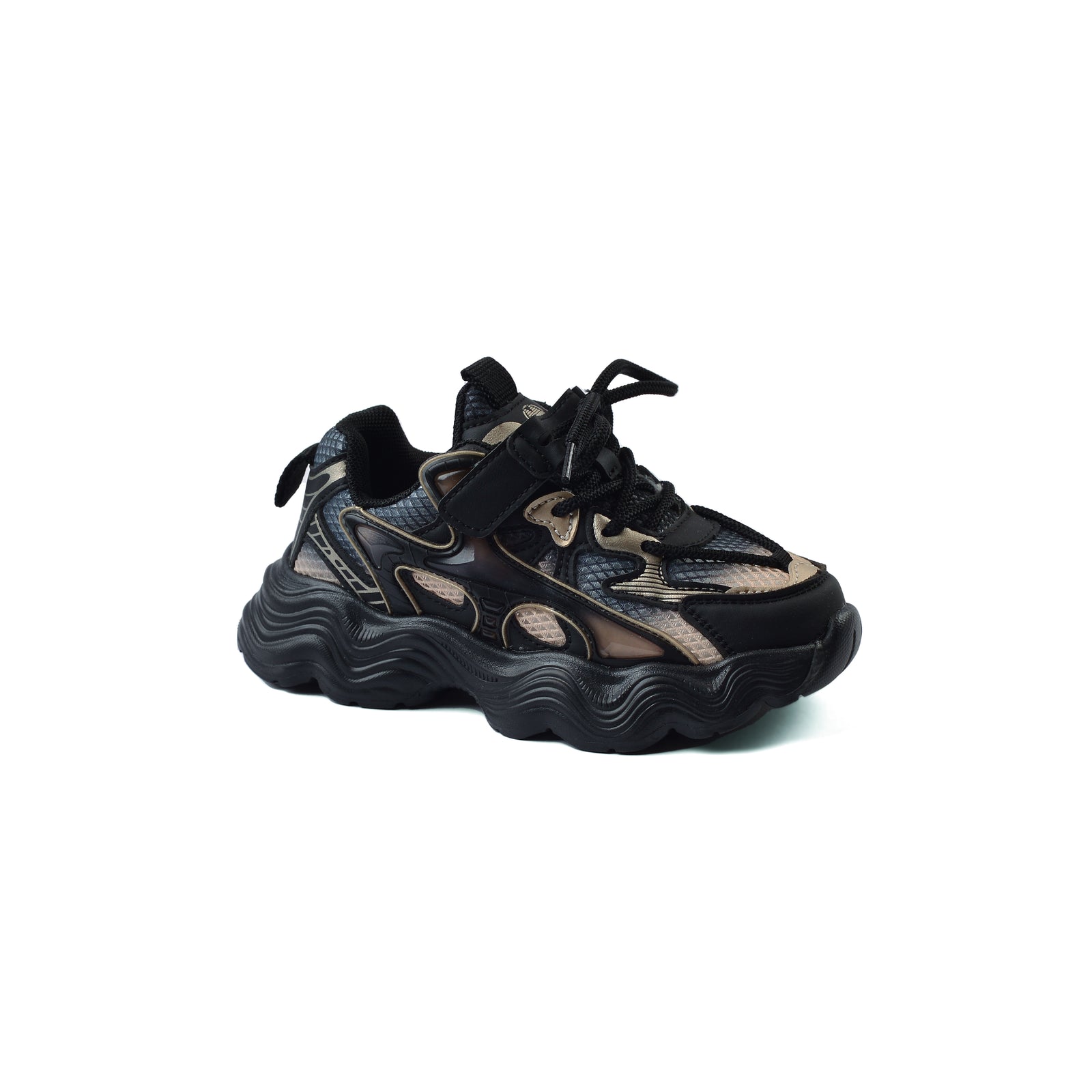 Sneakers Kids Running Comfortable Non Slip Durable lightweight 5522S Black - 1