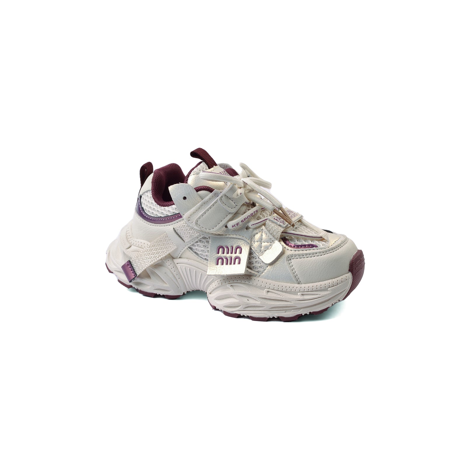 Sneakers Kids Running Comfortable Non Slip Durable lightweight 333 White&Perple - 1