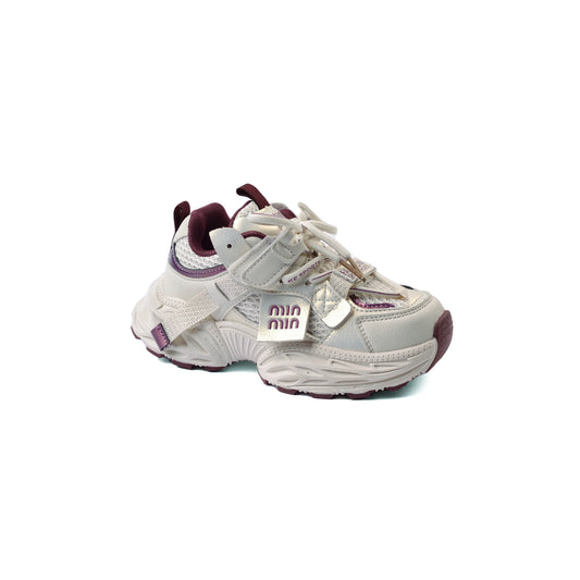 Sneakers Kids Running Comfortable Non Slip Durable lightweight 333 White&Perple