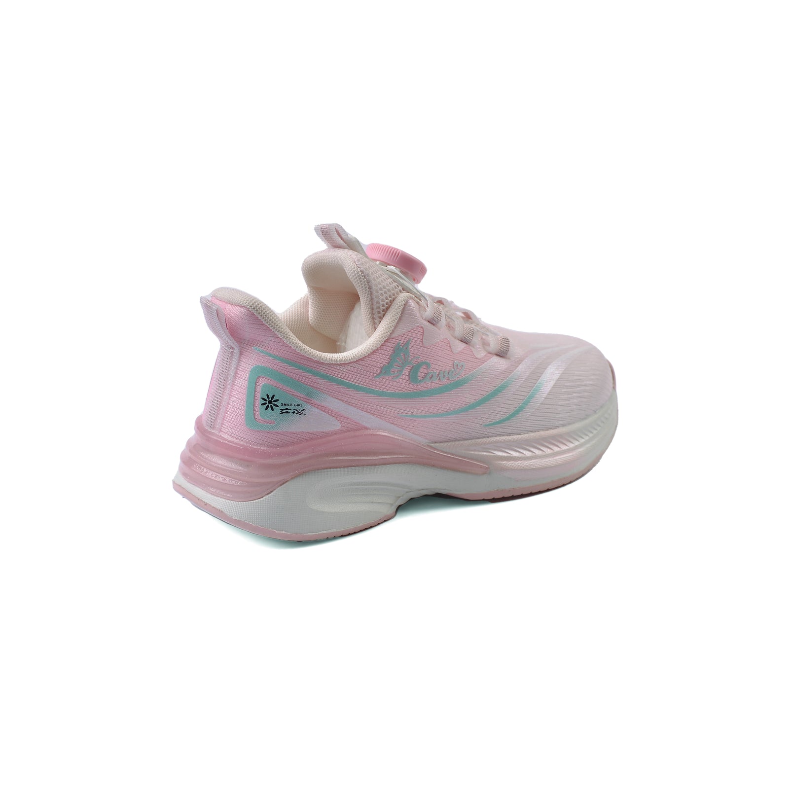 Girls' Breathable Mesh Sneakers lightweight Eva Sole 6019B Pink - 2