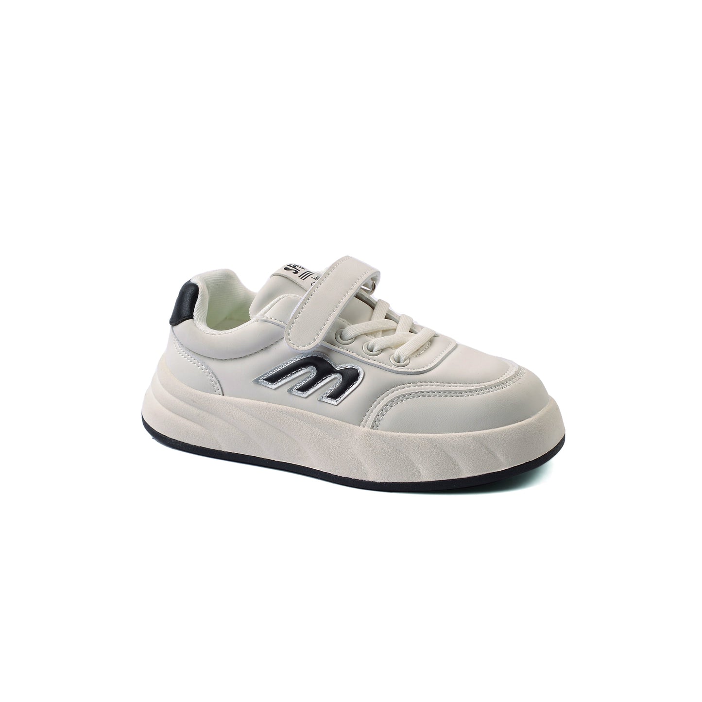 Sneakers Kids Running Comfortable Non Slip Durable lightweight 2537-S-B White&Black