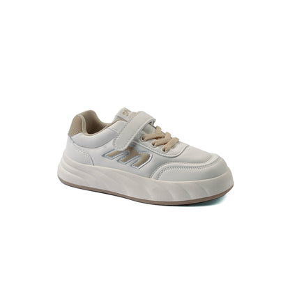 Sneakers Kids Running Comfortable Non Slip Durable lightweight 2537-S-B White&Beige