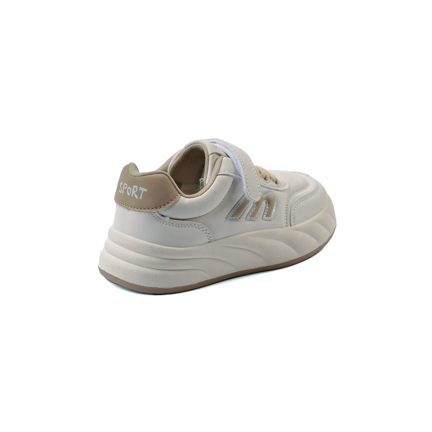 Sneakers Kids Running Comfortable Non Slip Durable lightweight 2537-S-B White&Beige