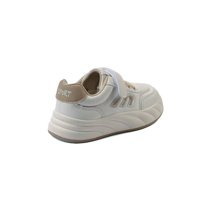 Sneakers Kids Running Comfortable Non Slip Durable lightweight 2537-S-B White&Beige