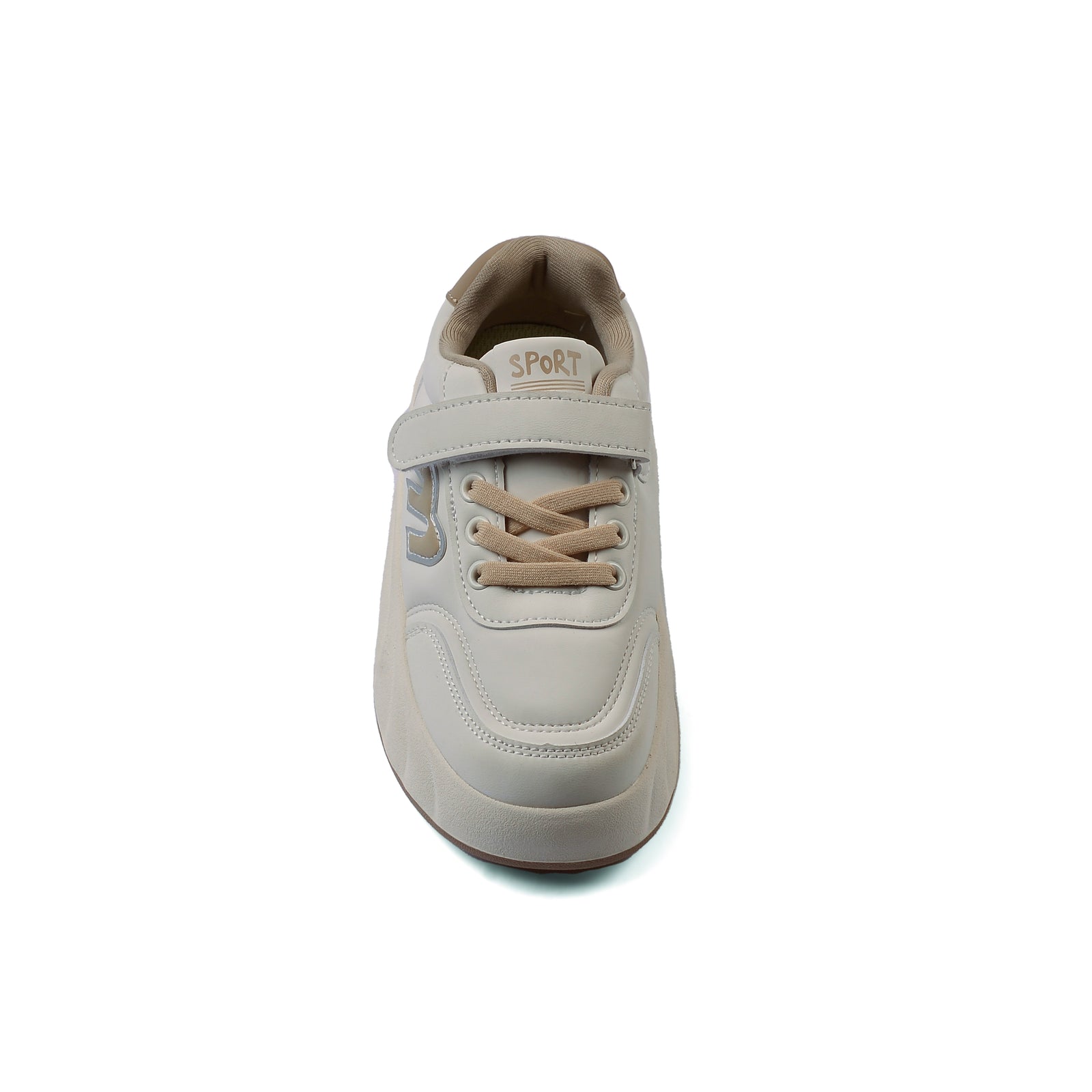 Sneakers Kids Running Comfortable Non Slip Durable lightweight 2537-S-B White&Beige - 3