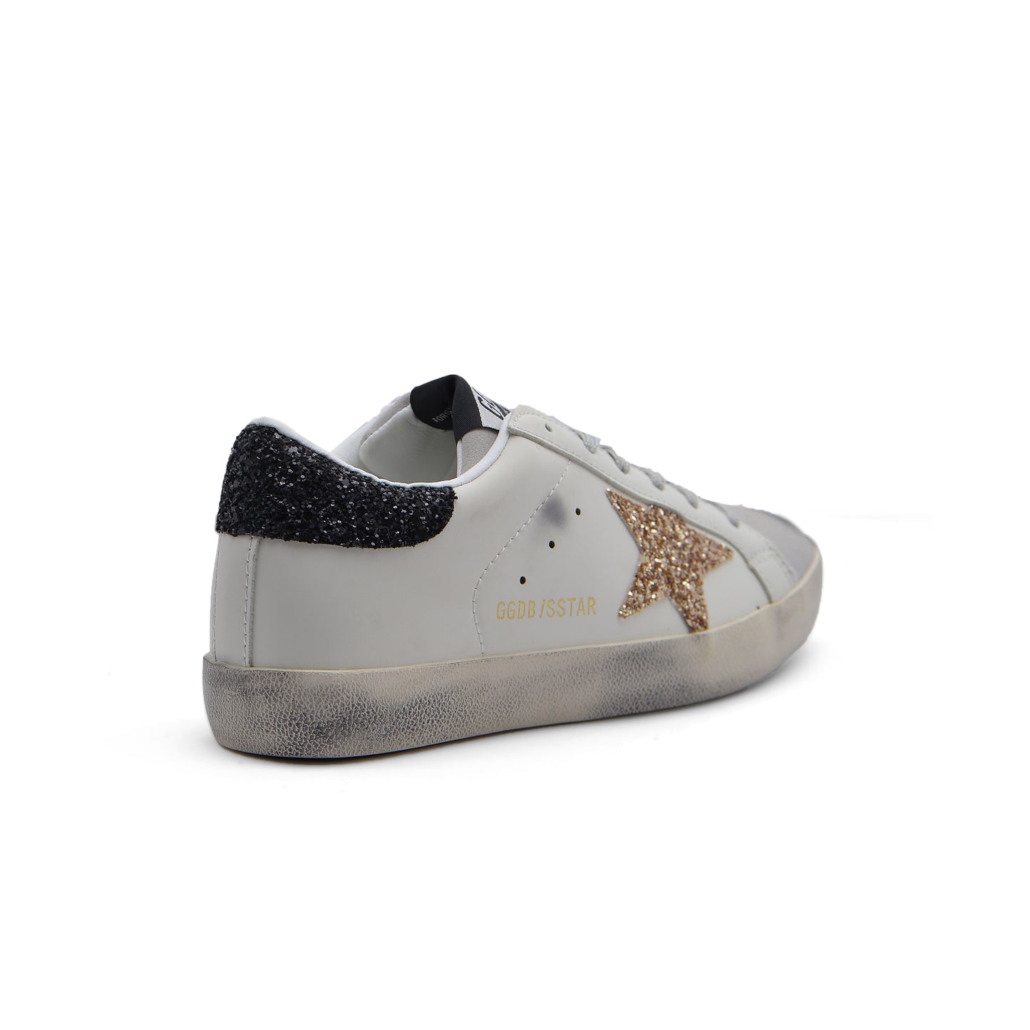 Golden Goose with glitter star Sneakers Woman JEN-686 White&Gold