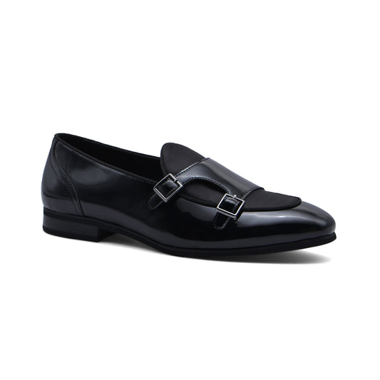 Men Shoes Lather Shoes for Formal Marriage Wedding Shoes Buckle AF1013-M31 Black