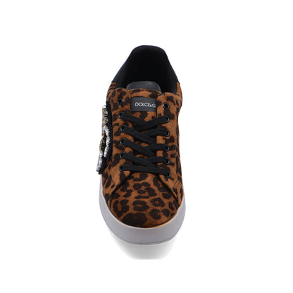 Dolce&Gabbana Portofino Logo Sneakers Saks Fifth Avenue JEN-684 Camel&Black