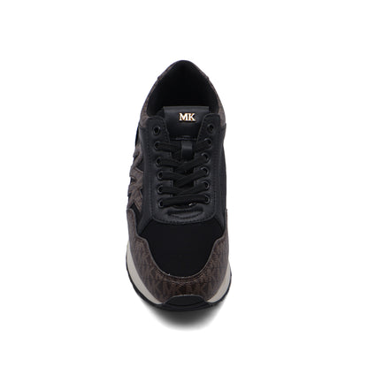Michael Kors Beige Solid Athletic Shoes for Women JEN-661 Black&Coffee