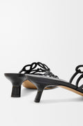 LOEWE Petal Anagram leather slides Anagram Woman 2508 Black - 5