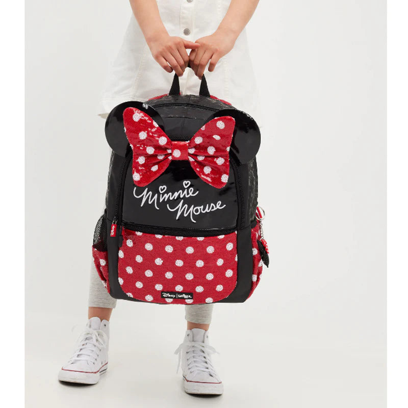 Smiggle Bags Mini Mouse Backpack 17 Inch School Kids 2979 Black&Red - 4