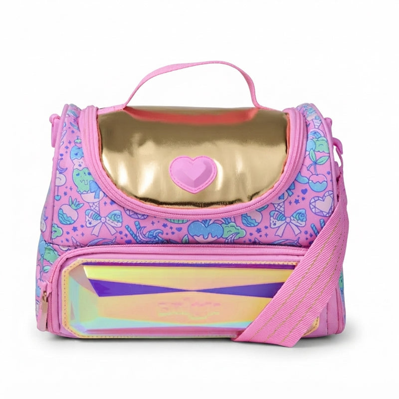 Smiggle Gold Radiant Classic Iridescent and Metallic Backpack with Lunch Bag School Kids 2979 Gold - 5