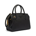 Prada Saffiano Cuir Calfskin Medium Monochrome Length 24 cm - Width 24 cm Mirror Woman 2009 Black - 2