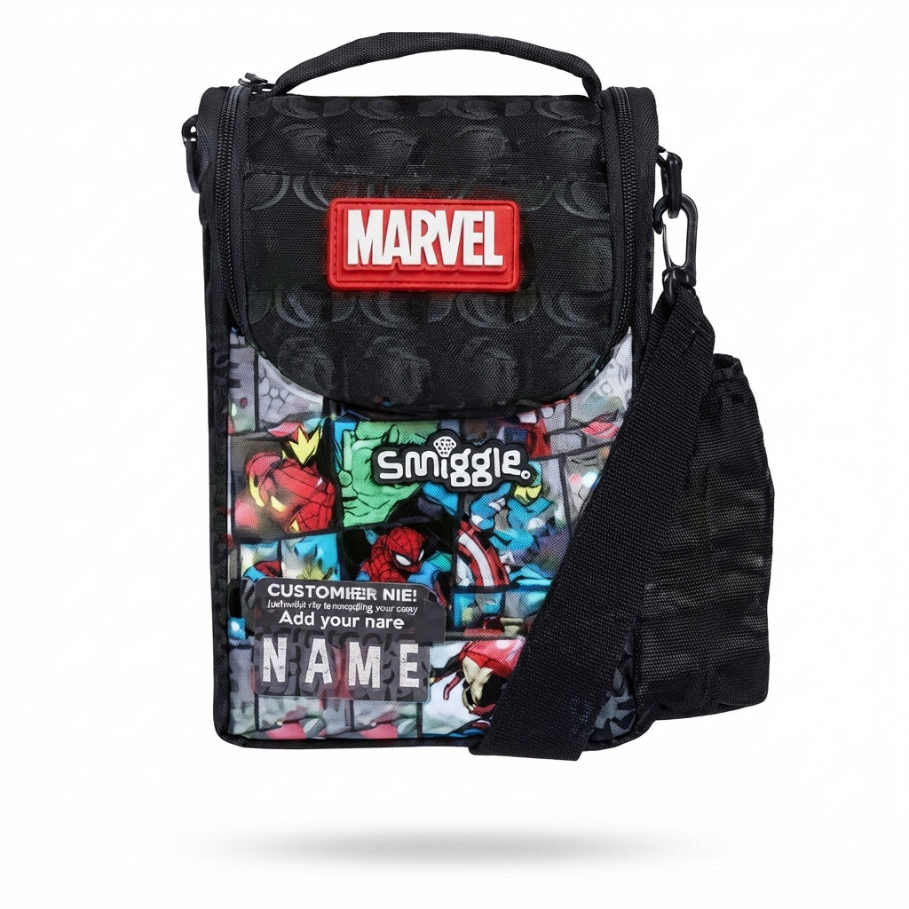 Marvel Trolley Backpack with Lunch Bag School Kids 2981 Black&Red - 5