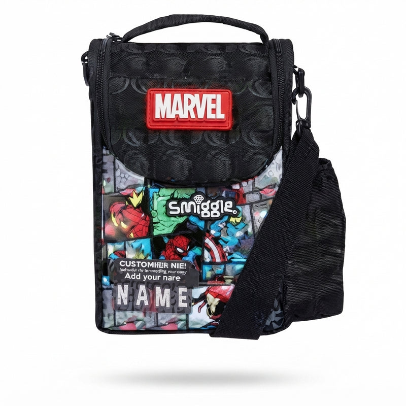 Smiggle Bags Spider Man Trolley Backpack with Lunch Bag School Kids 2981 Black&Red - 5