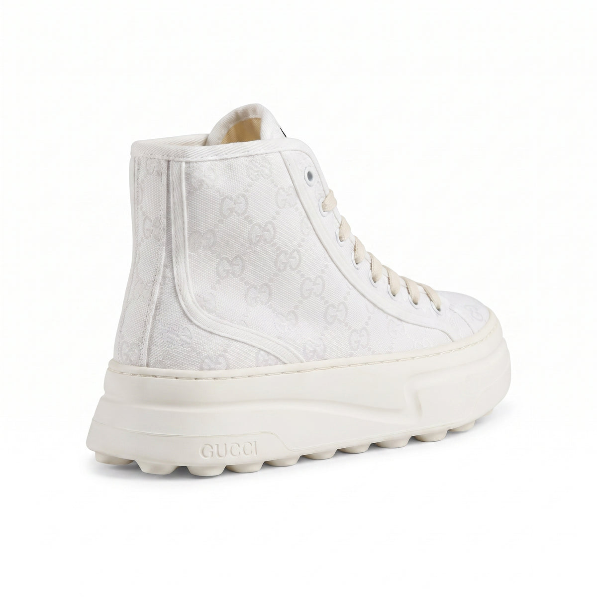 Gucci Original Canvas Woman High-Top Sneakers GG monogram canvas upper and platform sole G34087 - 6