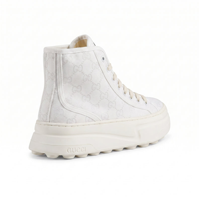 Gucci Original Canvas Woman High-Top Sneakers GG monogram canvas upper and platform sole G34087 - 6