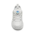 Kids Sneakers School with Adjustable Dial Laces Breathable Easy to wear dial closure alternative to laces 7590-1 White - 3