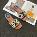 Louis Vuitton Lock It Flat Mule Monogram Sandals Woman L-118 Black - 5