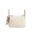 Hermès Etoupe Clemence Mini Bag Lindy 20 Gold Hardware Length 13 cm - Width 19 cm Mirror Woman H278 Off-White - 3