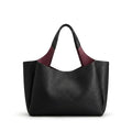 Tod's Leather micro Shoulder Bucket Hedgren Bag Solid Color PU Leather Bucket Bag with Top Hand Length 29 cm - Width 40 cm Mirror Woman 8833 Black - 3