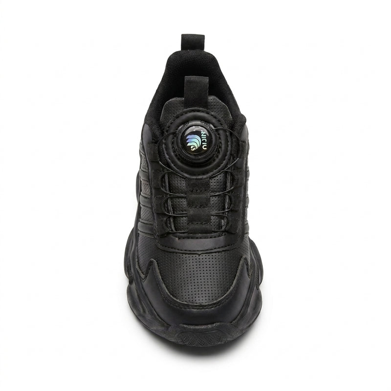 Kids Sneakers School with Adjustable Dial Laces Breathable Easy to wear dial closure alternative to laces 7582-1 Black - 3