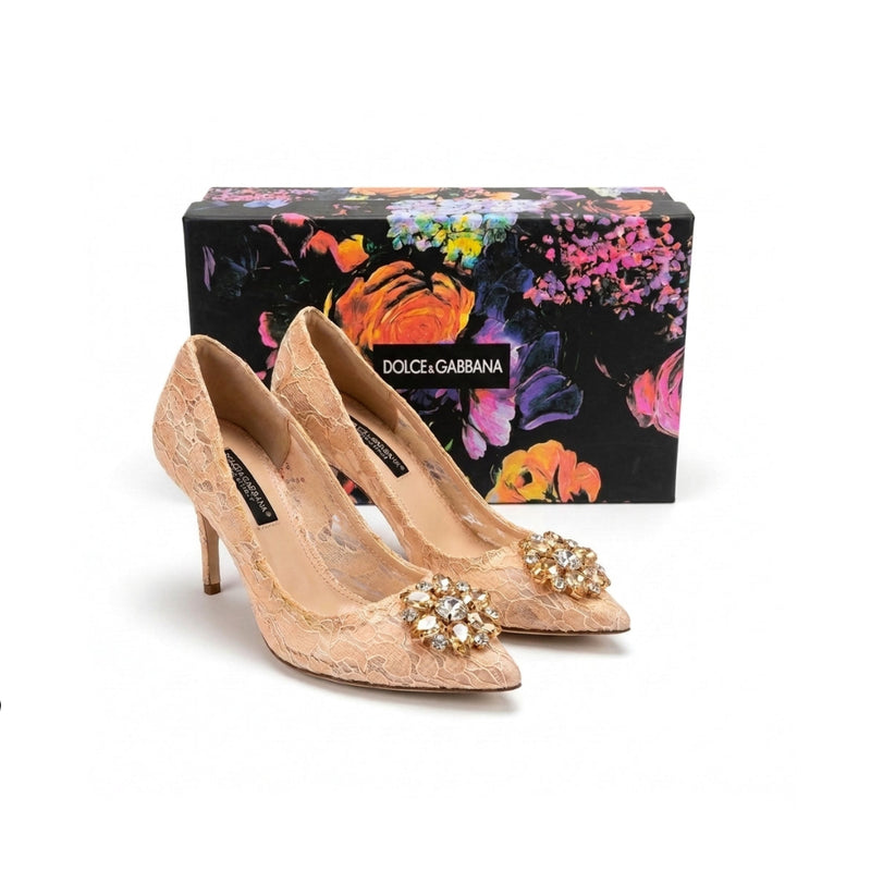 Dolce & Gabbana Bellucci Lace Pumps With Brooch heel woman 1281-1 - 4