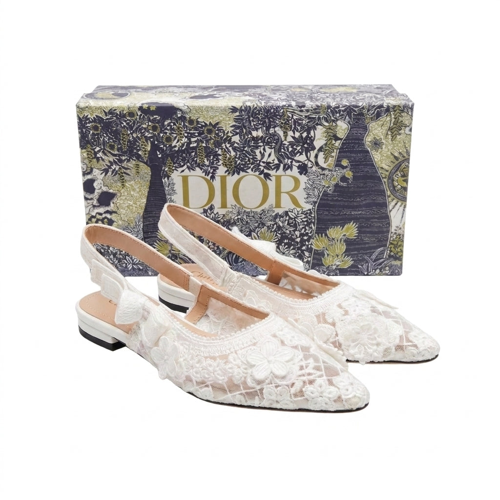 Christian Dior Ballerina D'Lace Flat Bow Woman 1688-2 - 12