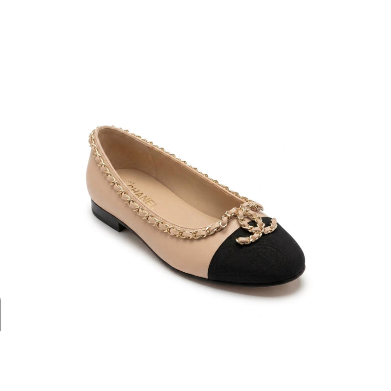 Chanel Ballet Flats woman Featuring a gold-tone chain trim and with a interlocking 3216-3 - 5