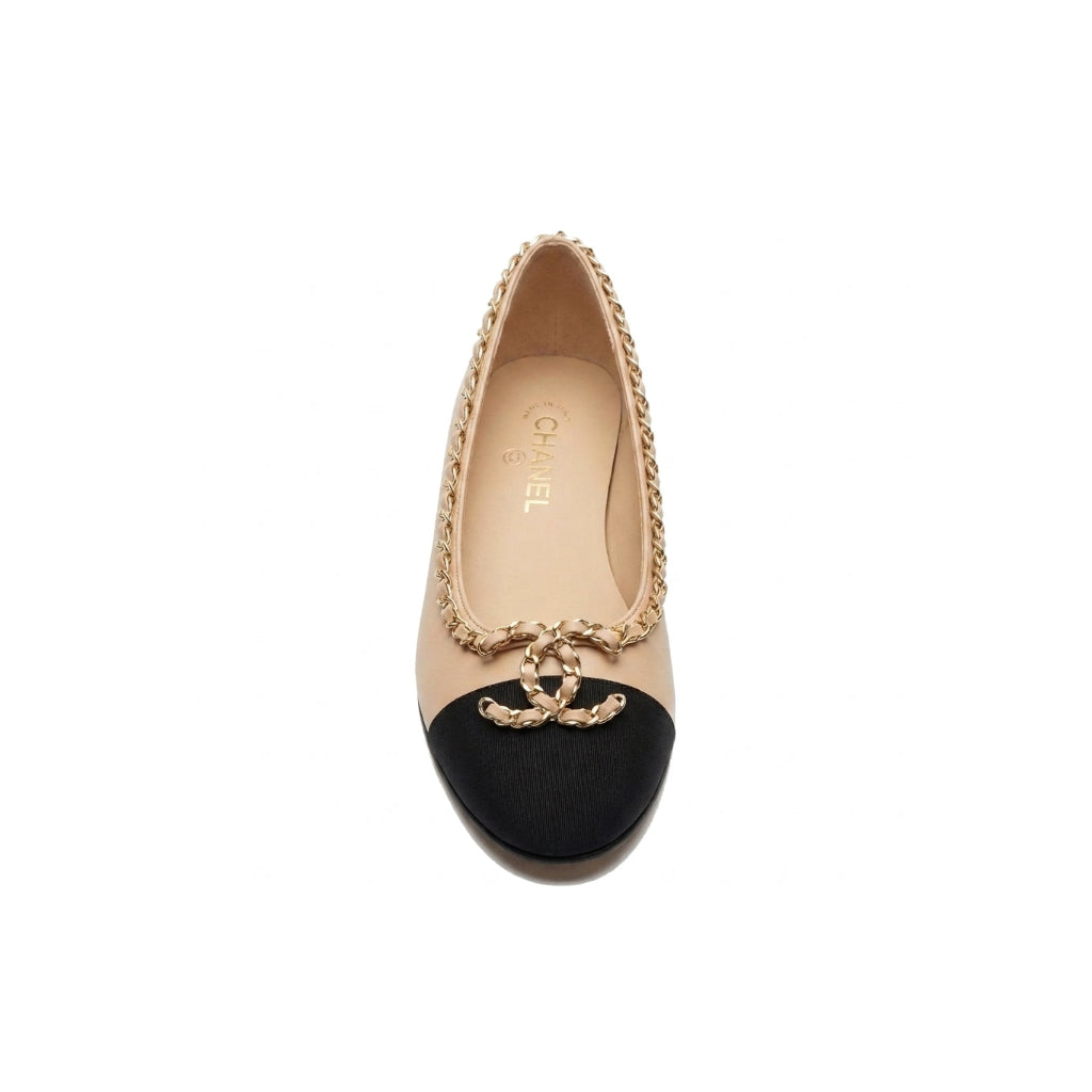 Chanel Ballet Flats woman Featuring a gold-tone chain trim and with a interlocking 3216-3 - 7