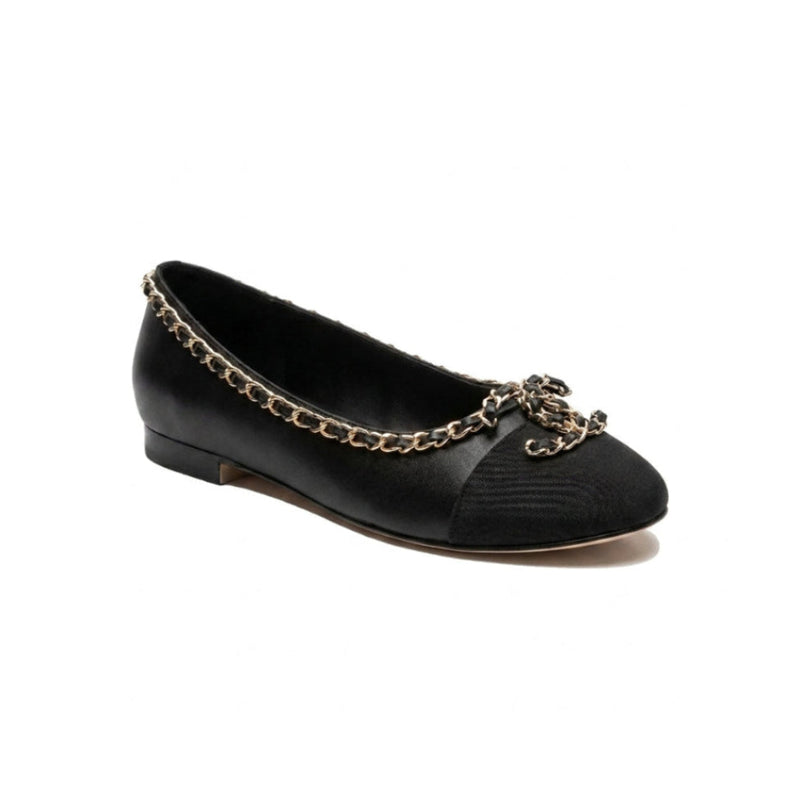 Chanel Ballet Flats woman Featuring a gold-tone chain trim and with a interlocking 3216-3 - 1