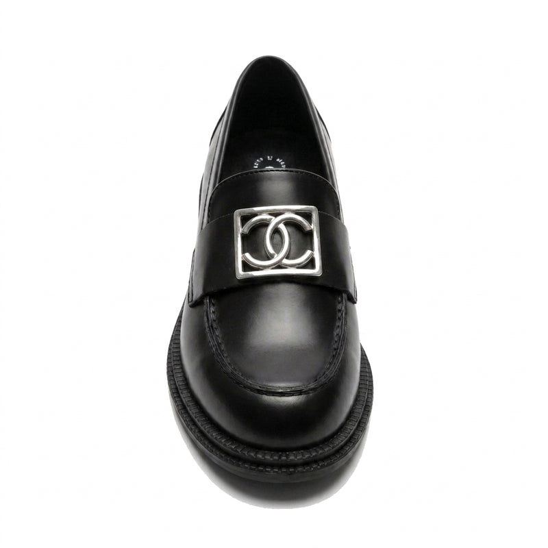 Chanel CC Interlocking Logo Size Leather Chunky Loafers Chan Woman 9808-1 - 7
