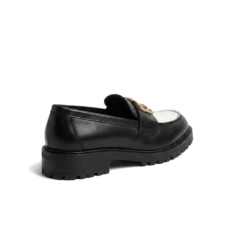 Chanel CC Interlocking Logo Size Leather Chunky Loafers Chan Woman 9808-1 - 2