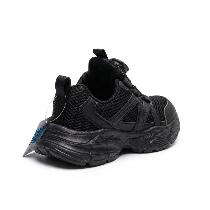 Kids Sneakers School with Adjustable Dial Laces Breathable Easy to wear dial closure alternative to laces 7597 Black - 2
