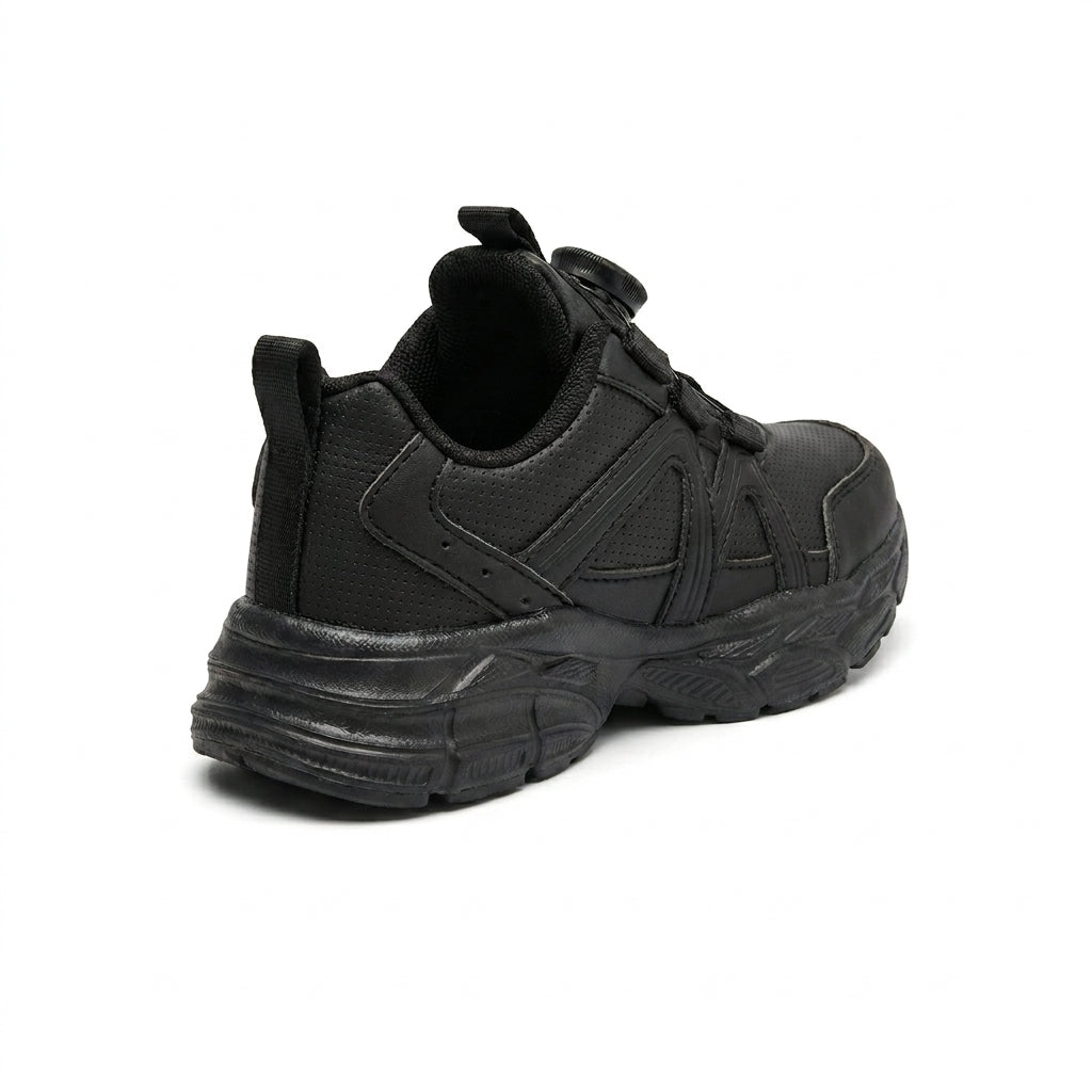 Kids Sneakers School with Adjustable Dial Laces Breathable Easy to wear dial closure alternative to laces 7597-1 Black - 2