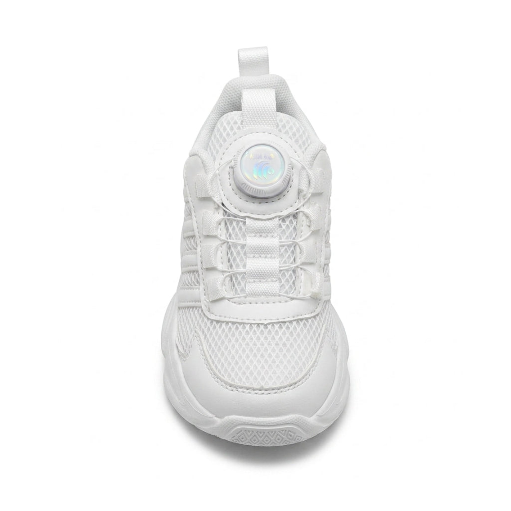 Kids Sneakers School with Adjustable Dial Laces Breathable Easy to wear dial closure alternative to laces 7582 White - 3