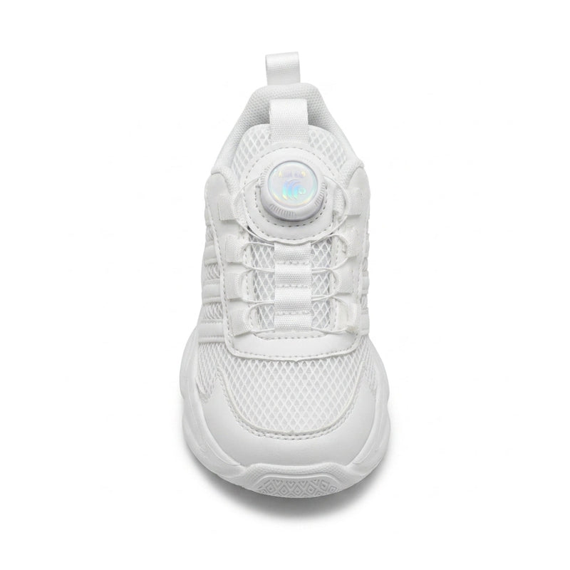Kids Sneakers School with Adjustable Dial Laces Breathable Easy to wear dial closure alternative to laces 7582 White - 3