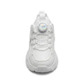 Kids Sneakers School with Adjustable Dial Laces Breathable Easy to wear dial closure alternative to laces 7581-1 White - 3