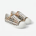 Women's Burberry sneakers featuring the classic check pattern, the Burberry logo, and a chunky sole B1850. - 4