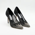 Jimmy Choo Love Sb 85 Heeled Shoes Mesh Pointed-Toe Pumps Crystal Woman 9039 - 4