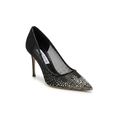 Jimmy Choo Love Sb 85 Heeled Shoes Mesh Pointed-Toe Pumps Crystal Woman 9039