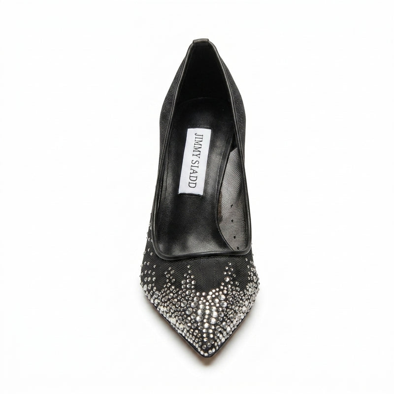 Jimmy Choo Love Sb 85 Heeled Shoes Mesh Pointed-Toe Pumps Crystal Woman 9039 - 3