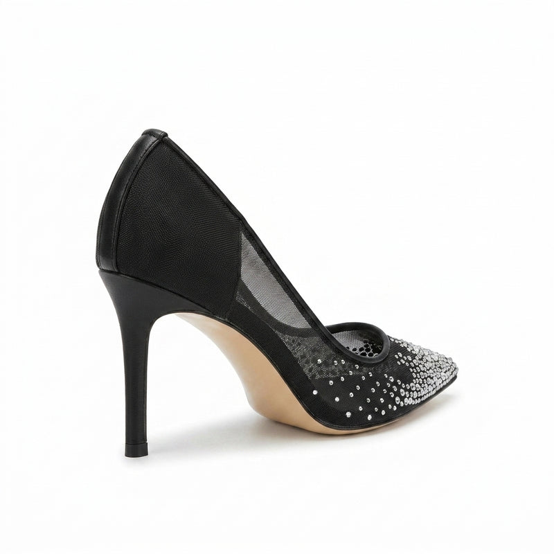 Jimmy Choo Love Sb 85 Heeled Shoes Mesh Pointed-Toe Pumps Crystal Woman 9039 - 2