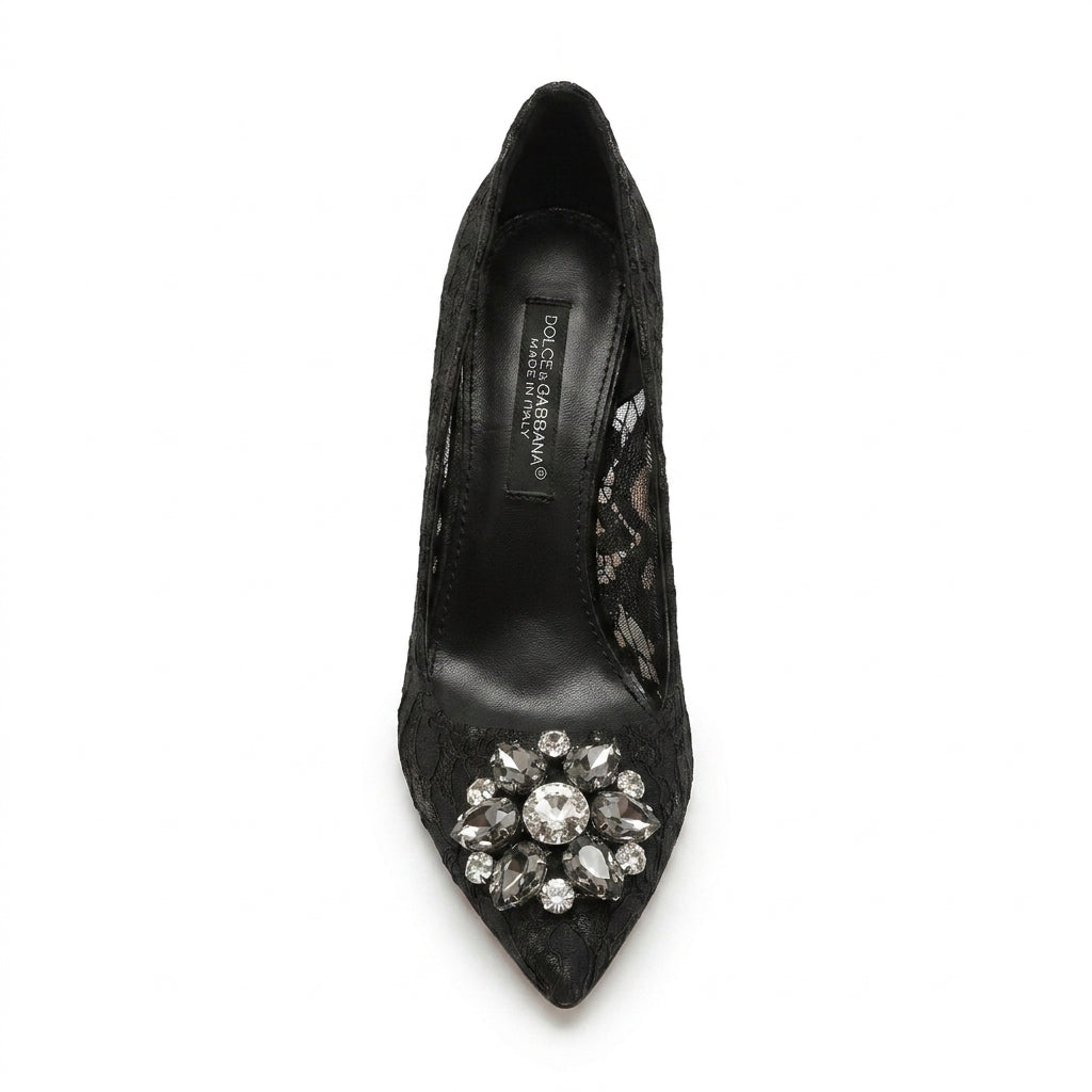 Dolce & Gabbana Bellucci Lace Pumps With Brooch heel woman 1281-1 - 7