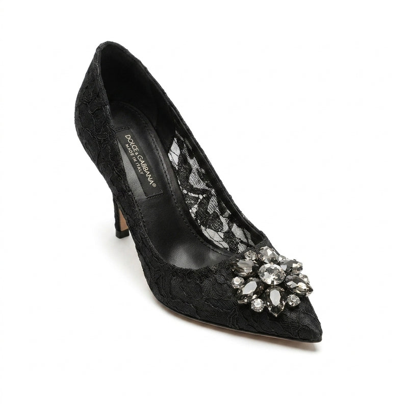 Dolce & Gabbana Bellucci Lace Pumps With Brooch heel woman 1281-1 - 5