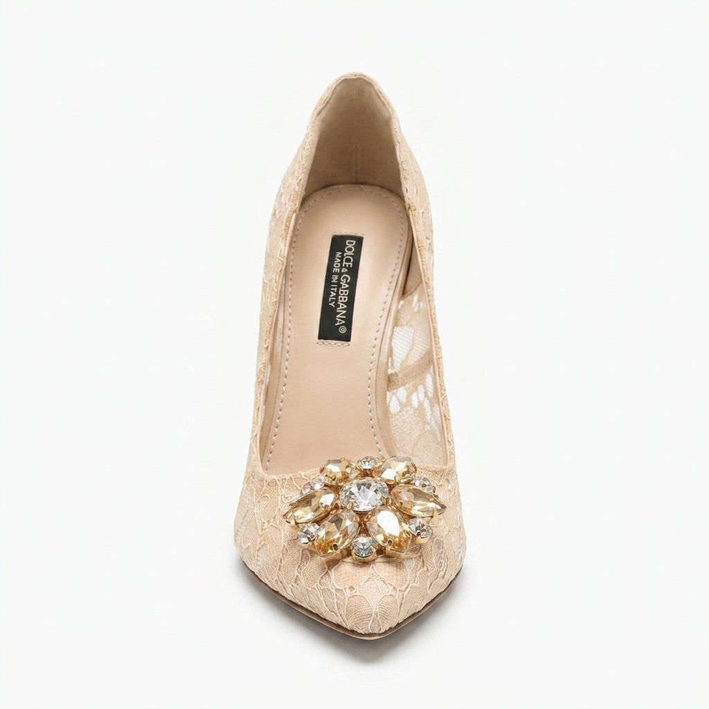Dolce & Gabbana Bellucci Lace Pumps With Brooch heel woman 1281-1 - 3