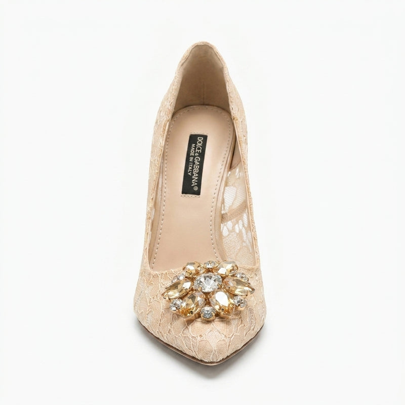 Dolce & Gabbana Bellucci Lace Pumps With Brooch heel woman 1281-1 - 3