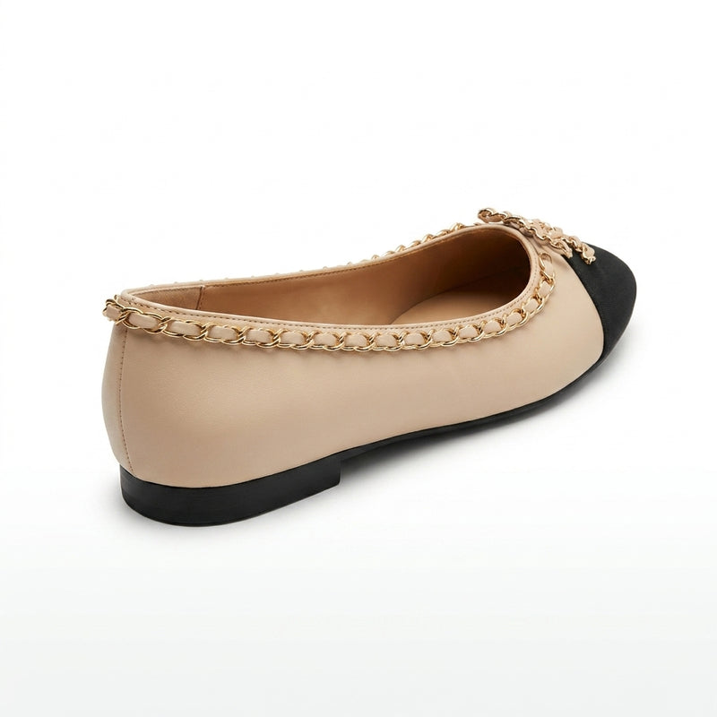Chanel Ballet Flats woman Featuring a gold-tone chain trim and with a interlocking 3216-3 - 6