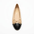 Chanel Woman Ballet Flats Signature tonal bow on the toe box featuring the interlocking 3216-5 - 3