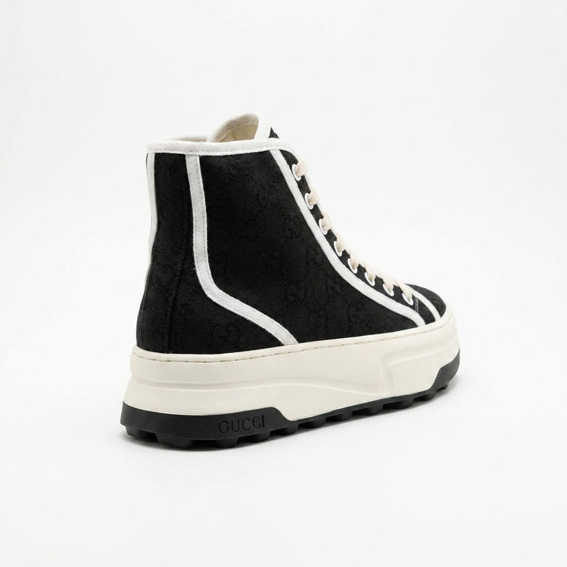 Gucci Original Canvas Woman High-Top Sneakers GG monogram canvas upper and platform sole G34087 - 2